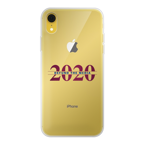 Defund the Media Back Printed Transparent Soft Phone Case