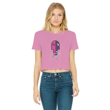 Load image into Gallery viewer, IMG_0318 Classic Women&#39;s Cropped Raw Edge T-Shirt - lashirtco-com