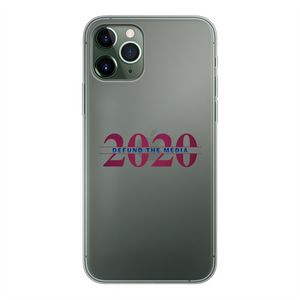 Defund the Media Back Printed Transparent Soft Phone Case