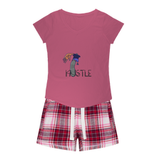 Load image into Gallery viewer, IMG_0412 Girls Sleepy Tee and Flannel Short - lashirtco-com