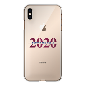 Defund the Media Back Printed Transparent Hard Phone Case