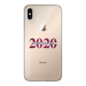 Defund the Media Back Printed Transparent Soft Phone Case