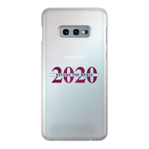 Defund the Media Back Printed Transparent Hard Phone Case