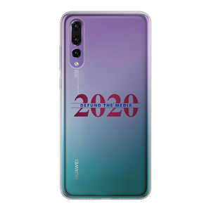 Defund the Media Back Printed Transparent Soft Phone Case