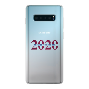Defund the Media Back Printed Transparent Soft Phone Case