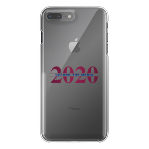 Defund the Media Back Printed Transparent Hard Phone Case