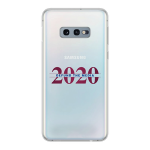 Defund the Media Back Printed Transparent Soft Phone Case