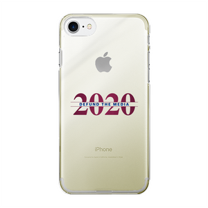 Defund the Media Back Printed Transparent Hard Phone Case