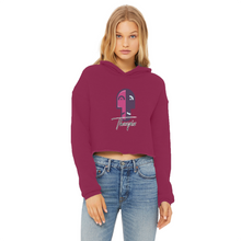 Load image into Gallery viewer, IMG_0318 Ladies Cropped Raw Edge Hoodie - lashirtco-com