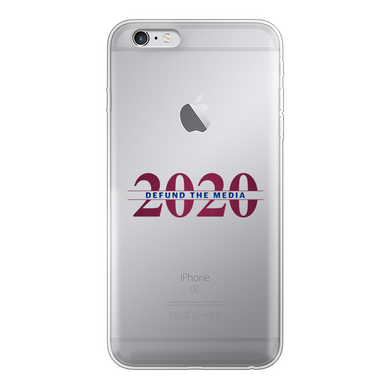 Defund the Media Back Printed Transparent Soft Phone Case