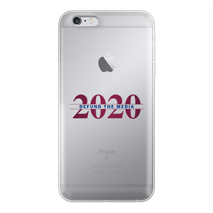 Defund the Media Back Printed Transparent Soft Phone Case