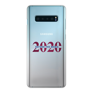 Defund the Media Back Printed Transparent Hard Phone Case