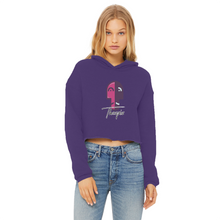 Load image into Gallery viewer, IMG_0318 Ladies Cropped Raw Edge Hoodie - lashirtco-com