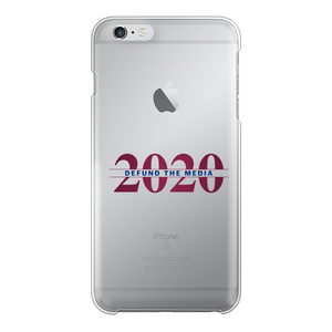 Defund the Media Back Printed Transparent Hard Phone Case