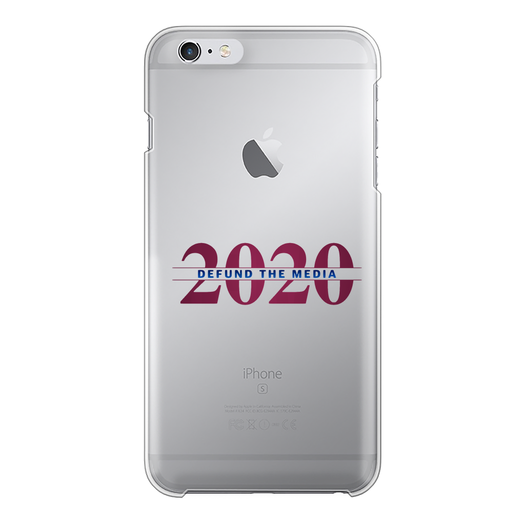Defund the Media Back Printed Transparent Hard Phone Case