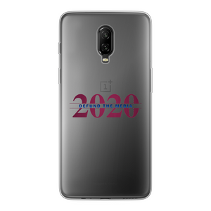 Defund the Media Back Printed Transparent Soft Phone Case