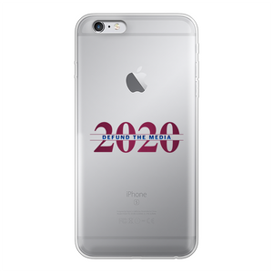 Defund the Media Back Printed Transparent Soft Phone Case