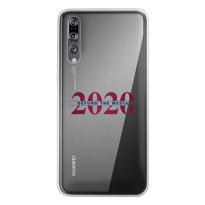 Defund the Media Back Printed Transparent Soft Phone Case