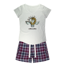 Load image into Gallery viewer, IMG_0313 Girls Sleepy Tee and Flannel Short - lashirtco-com