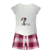 Load image into Gallery viewer, IMG_0412 Girls Sleepy Tee and Flannel Short - lashirtco-com