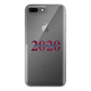Defund the Media Back Printed Transparent Soft Phone Case