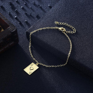 Ace of Hearts Bracelet in 18K Gold Plated - lashirtco-com