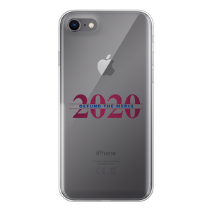 Defund the Media Back Printed Transparent Soft Phone Case