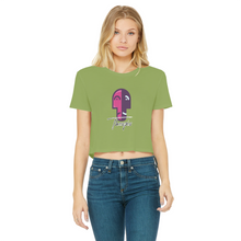 Load image into Gallery viewer, IMG_0318 Classic Women&#39;s Cropped Raw Edge T-Shirt - lashirtco-com