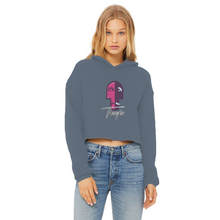 Load image into Gallery viewer, IMG_0318 Ladies Cropped Raw Edge Hoodie - lashirtco-com