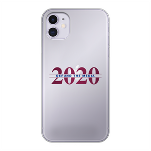 Defund the Media Back Printed Transparent Soft Phone Case