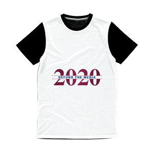 Defund the Media Classic Sublimation Panel T-Shirt
