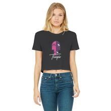 Load image into Gallery viewer, IMG_0318 Classic Women&#39;s Cropped Raw Edge T-Shirt - lashirtco-com