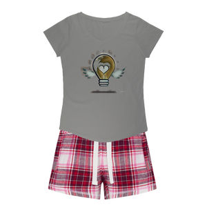 IMG_0313 Girls Sleepy Tee and Flannel Short - lashirtco-com