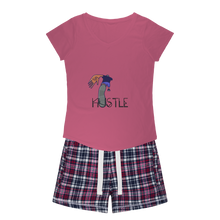 Load image into Gallery viewer, IMG_0412 Girls Sleepy Tee and Flannel Short - lashirtco-com