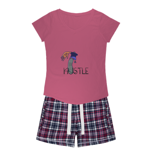 IMG_0412 Girls Sleepy Tee and Flannel Short - lashirtco-com