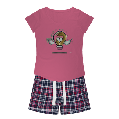 IMG_0313 Girls Sleepy Tee and Flannel Short - lashirtco-com