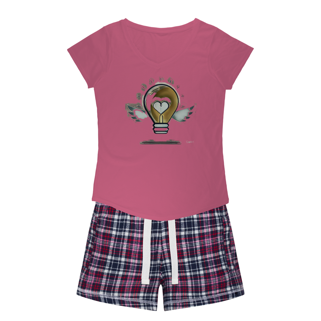 IMG_0313 Girls Sleepy Tee and Flannel Short - lashirtco-com