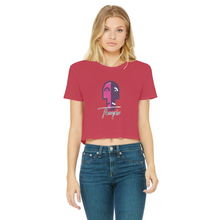 Load image into Gallery viewer, IMG_0318 Classic Women&#39;s Cropped Raw Edge T-Shirt - lashirtco-com