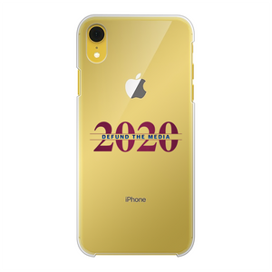 Defund the Media Back Printed Transparent Hard Phone Case